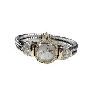 David Yurman YG Sterling Silver & Diamond Watch